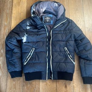 H&M Logg dark navy puffer jacket, size small women